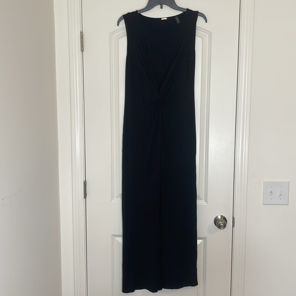 Tahari Black Sleeveless Maxi Dress Size Small